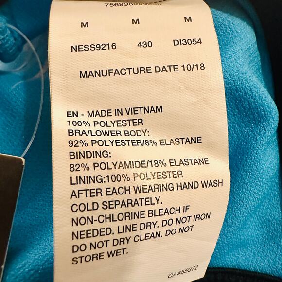 NiKE NWT Blue Tankini Swimsuit Top with Built in Bra – Medium - Picture 4 of 6